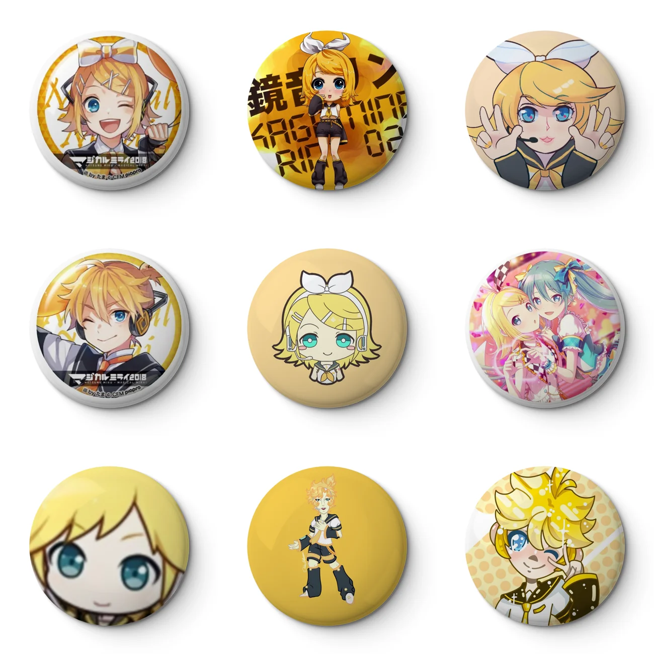 Magical Mirai 2018 Vocaloid Kagamine Rin Soft Button Pin Customizable Metal Decor Women Jewelry Gift Cute Funny Hat Lover Lapel