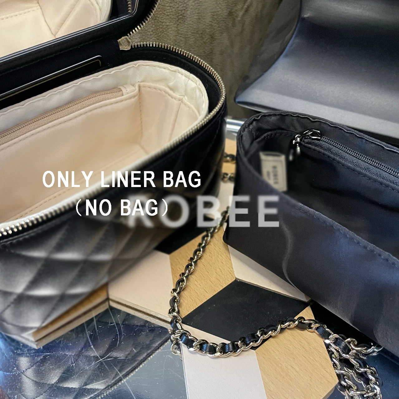 Rose ONLINE For Chanel long box, cosmetic bag, inner sleeve, storage nylon waterproof inner bag