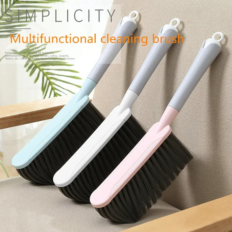 Household Bedroom Cleaning Bed Sweeping Brush Artifact Long Handle Sofa Carpet Dusting Soft Bristle Brush Cute Bed Broom