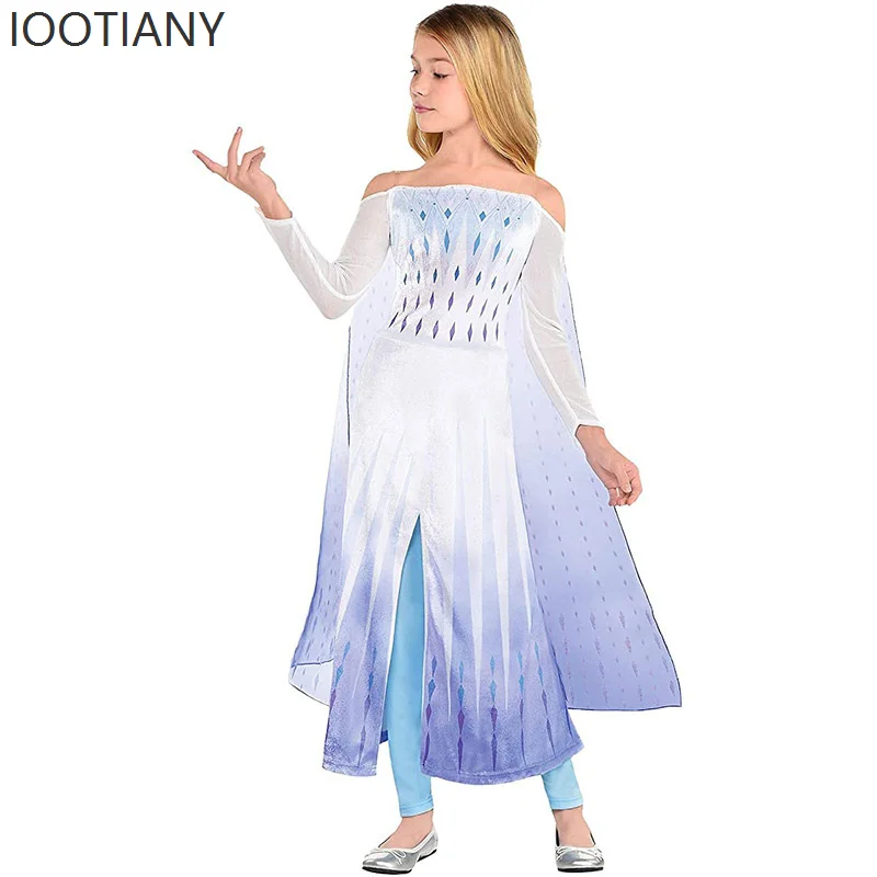 

IOOTIANY Girls Cosplay Mesh Princess Lace Dress Children 2025 New Halloween Carnival Party Dress Girl Birthday Princess Dress