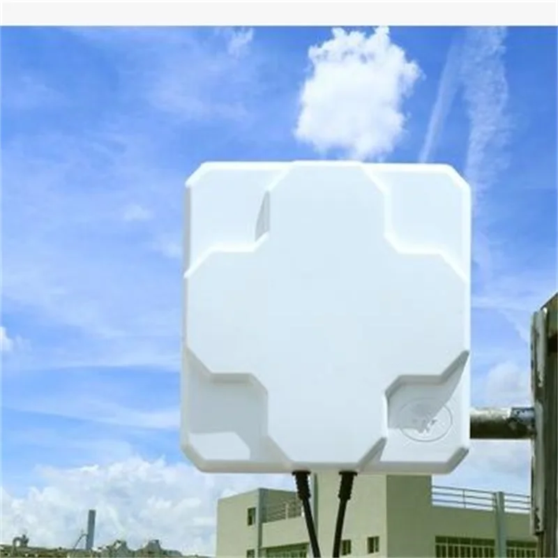 2*22dBi outdoor 4G LTE MIMO antenna,LTE dual polarization panel antenna SMA -Male connector  (white or black) 5 M  cable