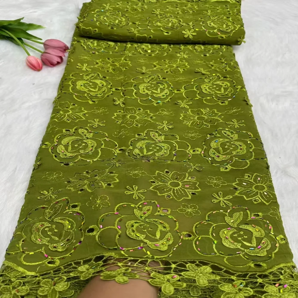 

Африканский шифон с камнями, высококачественная вышивка, африканский французский шифон, гипюровая кружевная ткань для праздничного платья