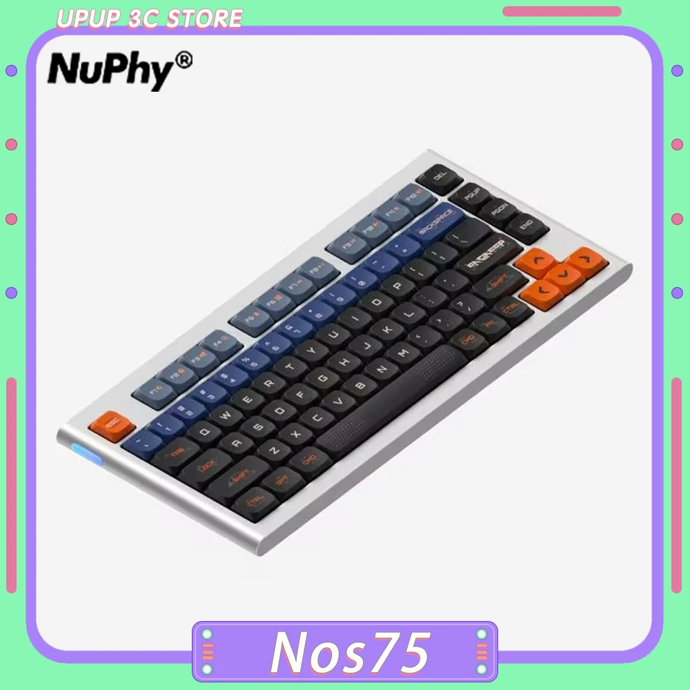 

Nuphy Nos75 Low Profile Mechanical Keyboard Aluminium Alloy Wired Keyboard nSA Height Customized Keyboard PC Accessories VIA/QMK