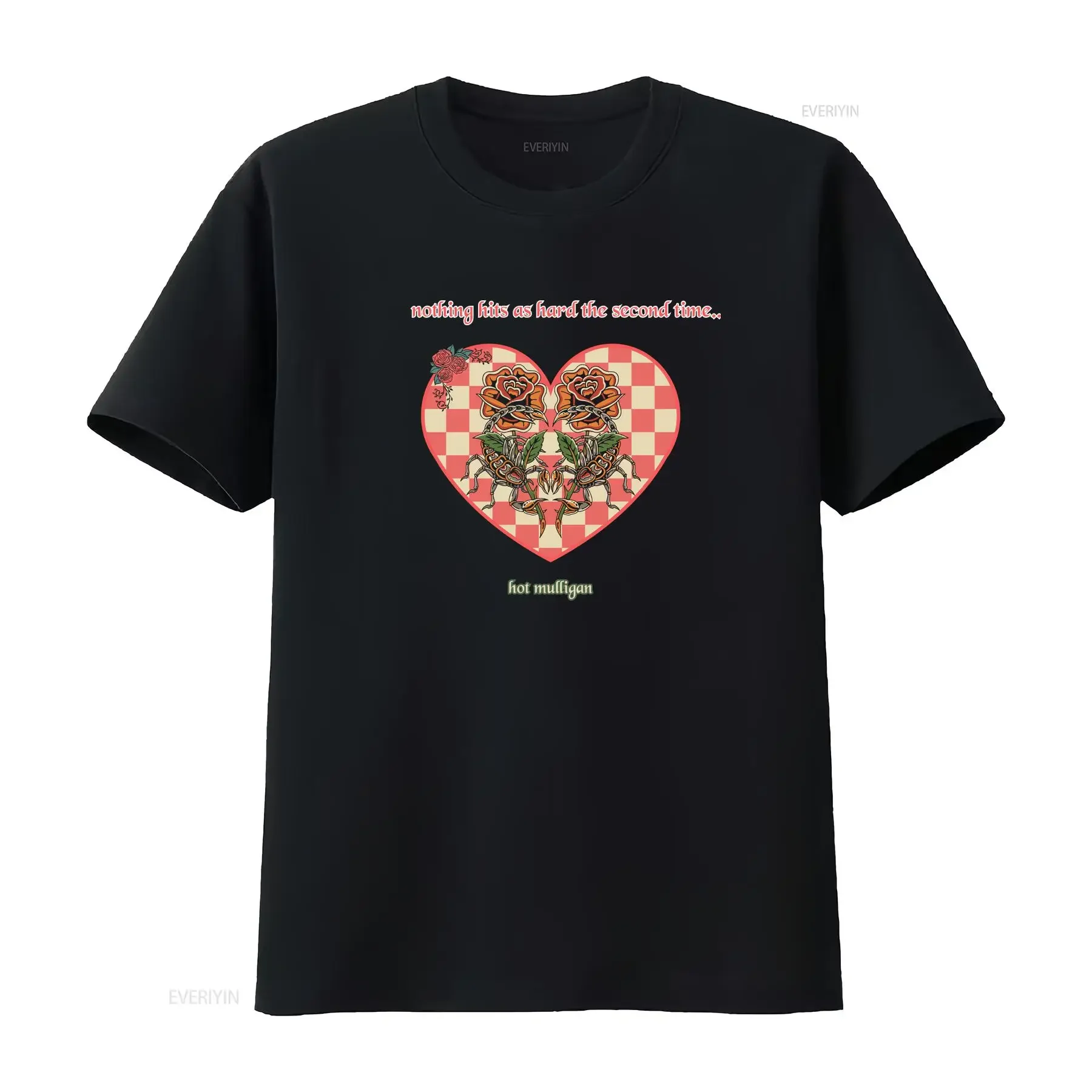 Hot Mulligan Nothing Hits As Hard Scorpion T Shirt vintage Washed Top For Everyday Wear Stretched fashion homme streetwear