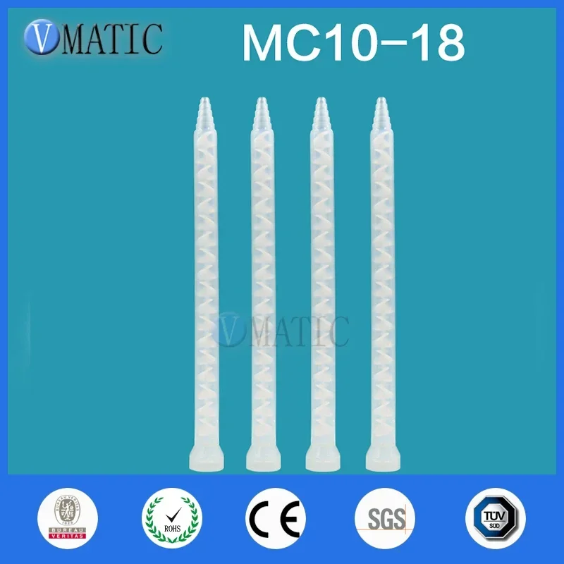 Free Shipping Resin Static Mixer MC/MS10-18 Mixing Nozzles For Duo Pack Epoxies (White Core)