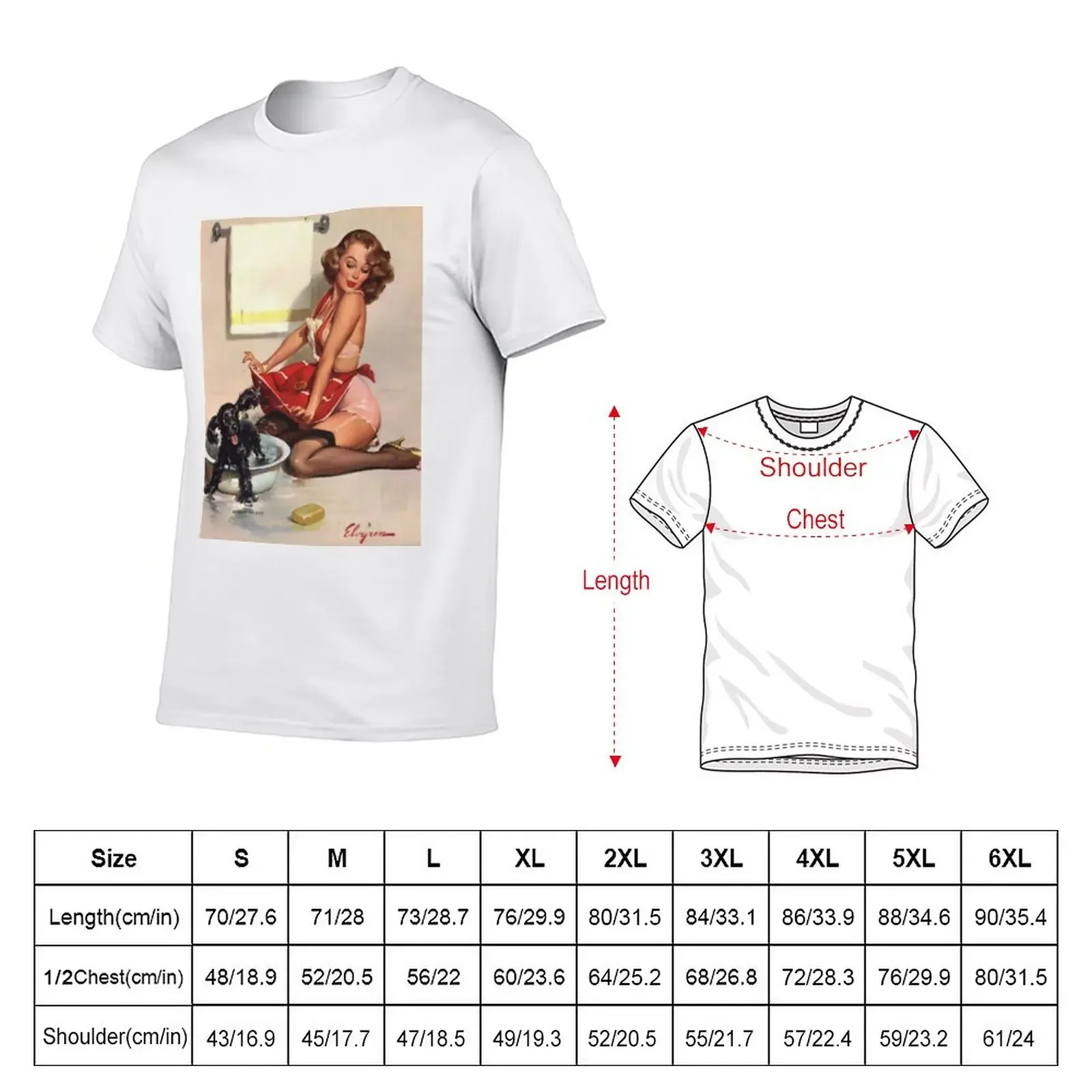 Pin-Up Girl - Elvgren - Vintage T-Shirt tees blanks mens t shirts