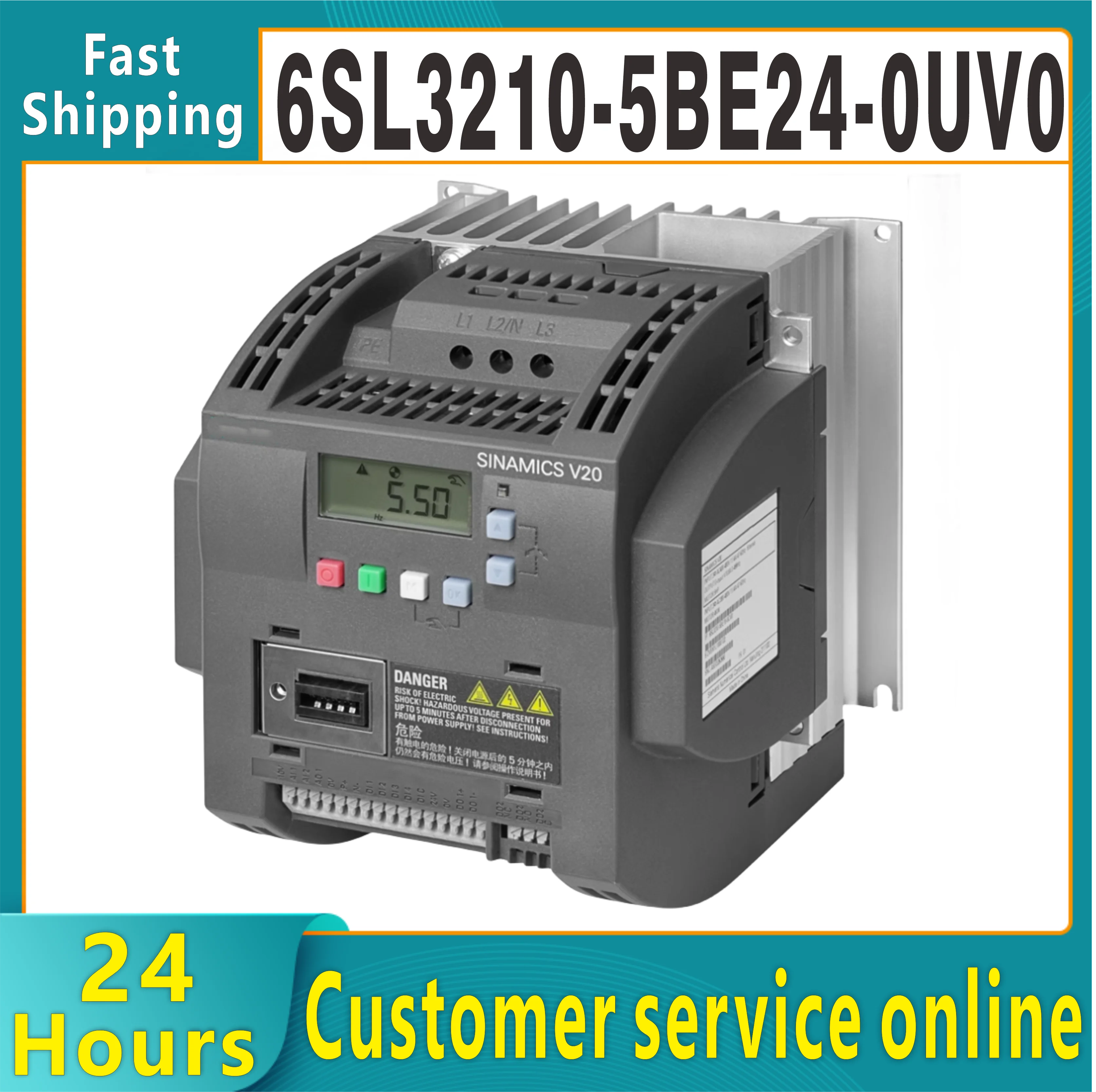 

Совершенно новый оригинальный преобразователь частоты 6SL3210-5BE24-0UV0