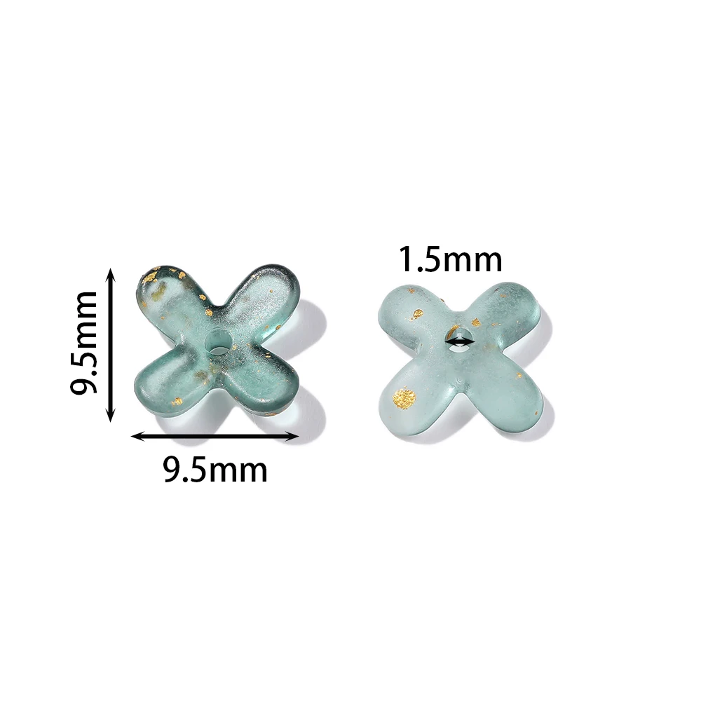 100pcs/lot Flower Lampwork Beads Bellflower Acrylic Spacer Beads Caps for DIY Charms Bracelets Jewelry Making Findings