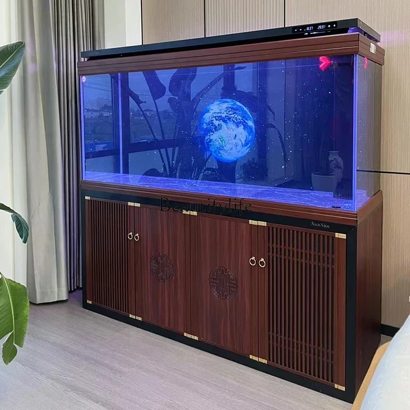 

LD33Large Dragon Fish Tank Super White Aquarium Change Water Living Room Floor Home
