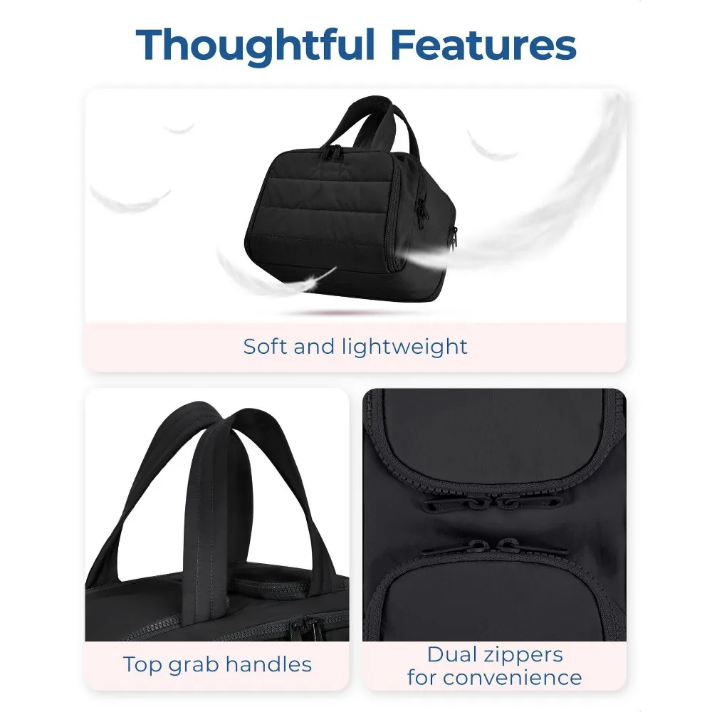 

Lightweight Large Capacity Makeup Bag Puffy Multifunctional Cosmetic Container Handle Portable Wash Pouch Toiletry