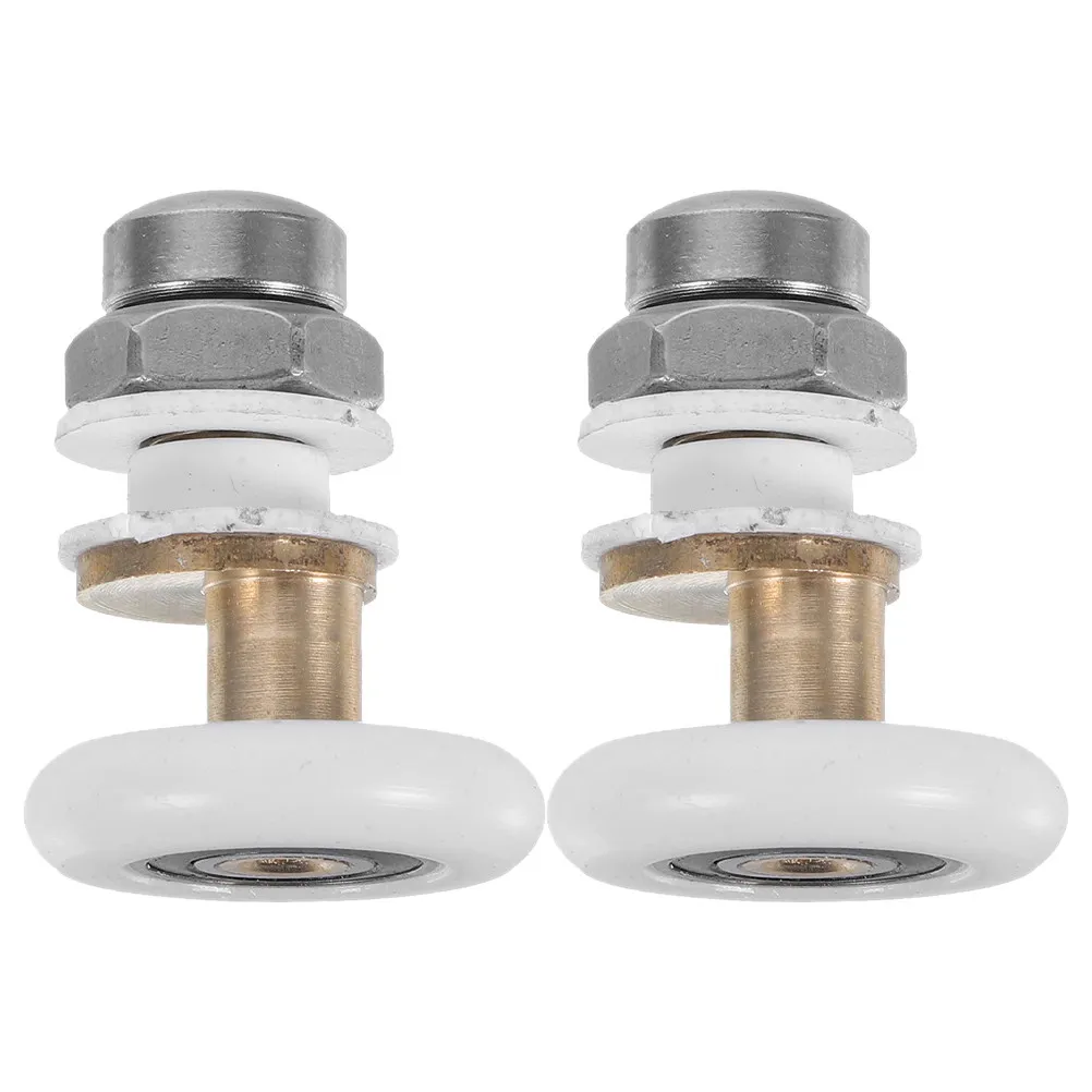 2Pcs Shower Door Rollers Sliding Parts Smooth Quiet Operation Bathroom Glass Door Replacement Hardware Kit Easy Install