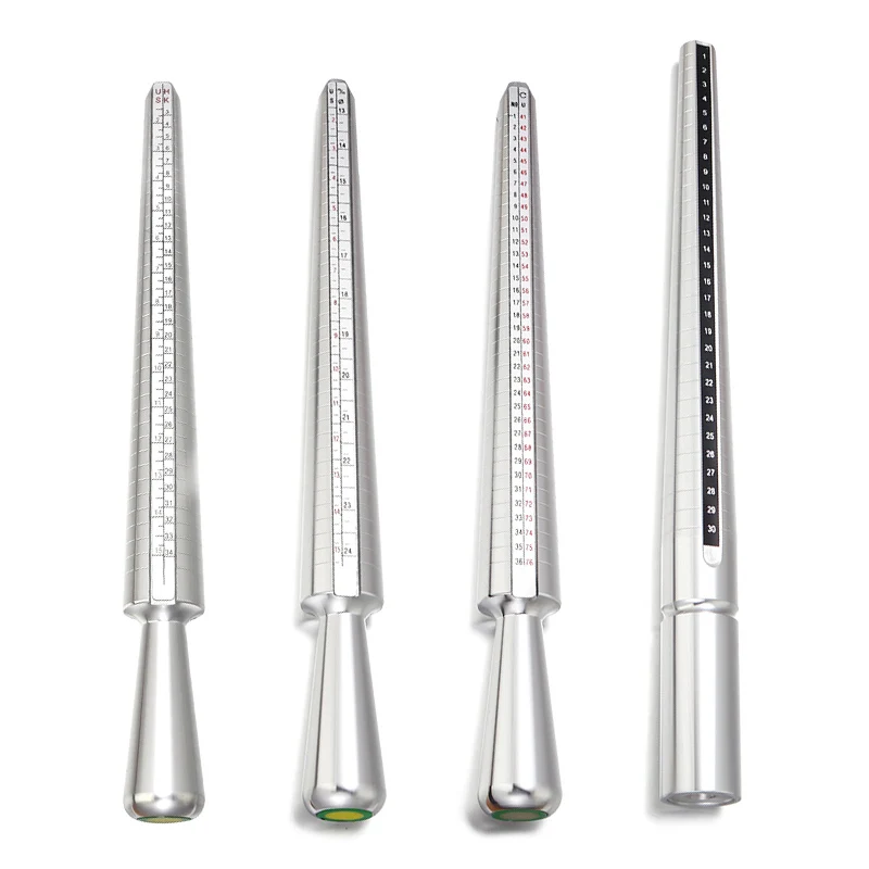 

1pc/lot Metal Finger Ring Sizer Measuring Tool Gauge Mandrel Stick Finger Tool For Jewelry Making DIY Handmade Ring Tools