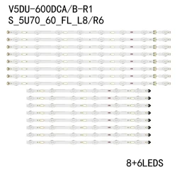 16Pcs/Set LED Strip UA60KU6000W UE60KU6000 UE60JU6000 UN60JU7100 V5DU-600DCA 600DCB-R1 BN96-34806A 34805A 39664A 39663A