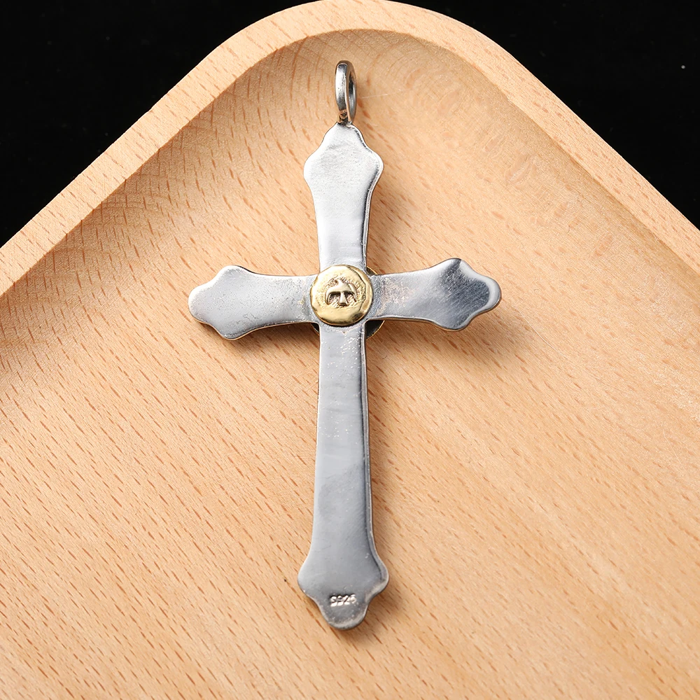 Eagle Man Necklace Goro Takahashi Jewelry Cross Pendant Indian Style 925 Thai Silver Pendants Men\'s Vintage Fine Accessories