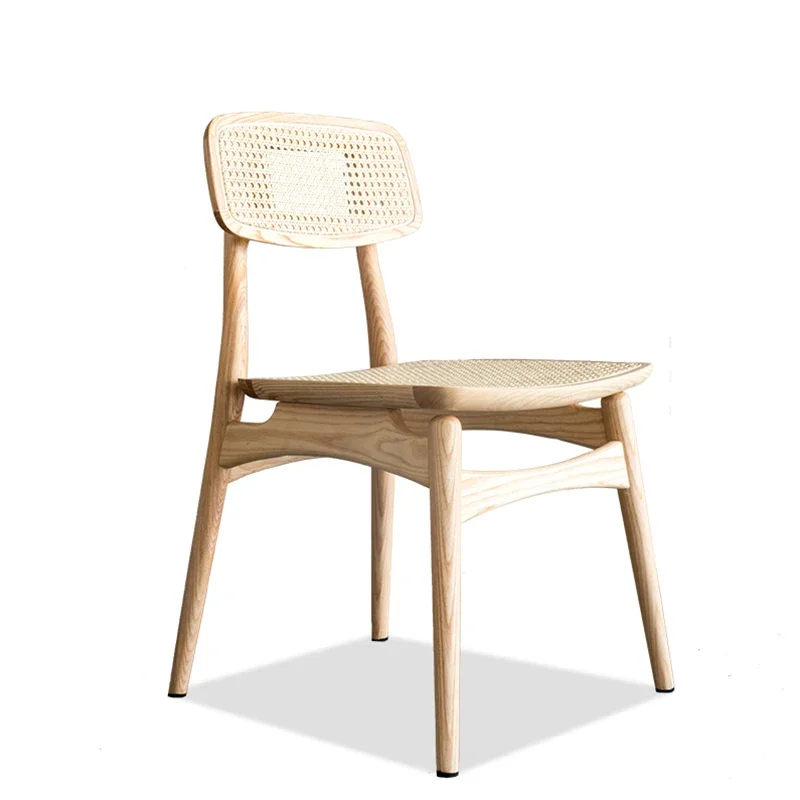 Wooden Kitchen Backrest Rattan Dining Chairs Salon Party Lightweight Dining Chairs Ergonomic Stoelen House Furniture