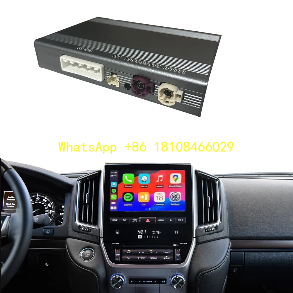 

Upgrade Land Cruiser LC200 2015-2021 Android Auto Adapter Navigation Mirror Link Wireless CarPlay Box Kit