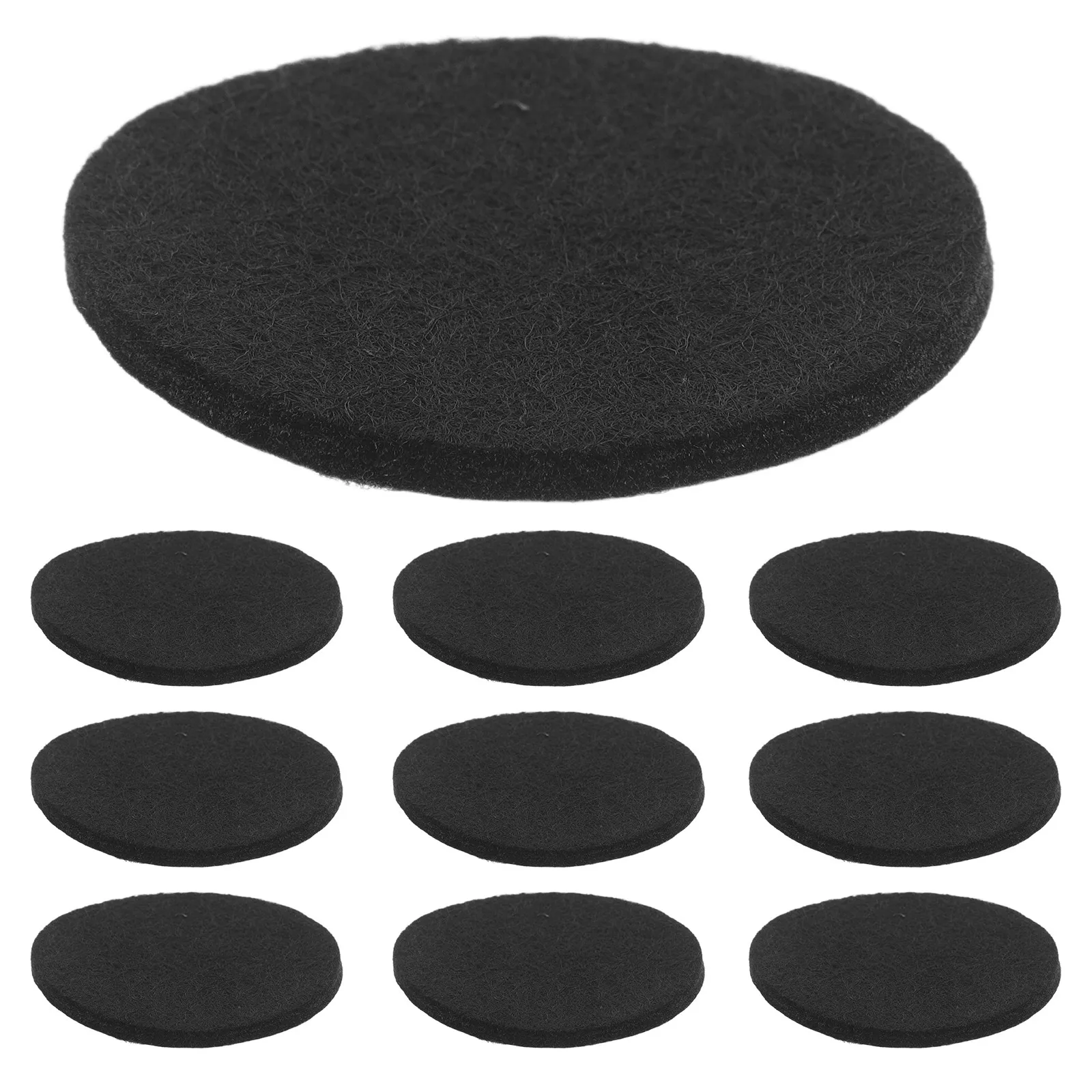 

12Pcs Air Hockey Mallet Pads Replacement 3.7 Inch Polyester Fiber Round Pusher Patch Adhesive for Table Hockey Accessories
