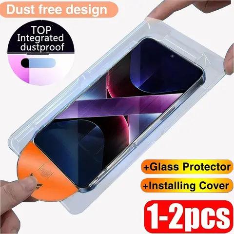 1-2PCS 8K Dust Free Tempered Glass For Poco X7 F7 X6 F6 X5 X4 Pro Screen Protector HD Oleophobic Coating For Poco X7 Pro Glass