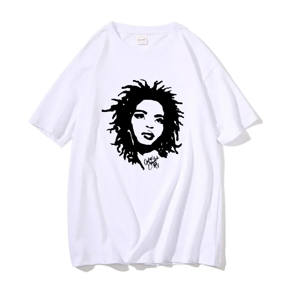 Rapper Lauryn Hill Who Else Wants To Enjioy Graphic T Shirts Men Women Hip Hop Vintage Tshirt Tops Short Sleeve Male Cotton Tees