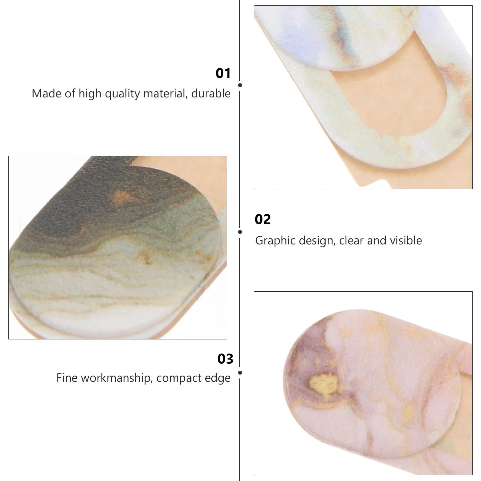 

10Pcs Webcam Privacy Cover Marble Finish Compact Curve Design for Laptop Phone Camera One-Tap Slide Mechanism Strong Adhesive No