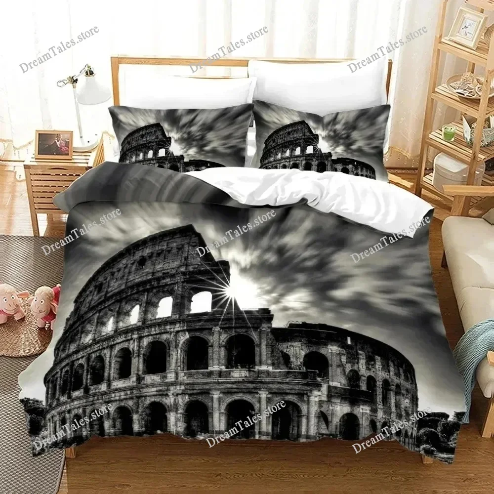 Duvet Cover Statue of Liberty King Size Microfiber World Famous Building Bedding Set New York Landmark Cityscape Comforter Cover