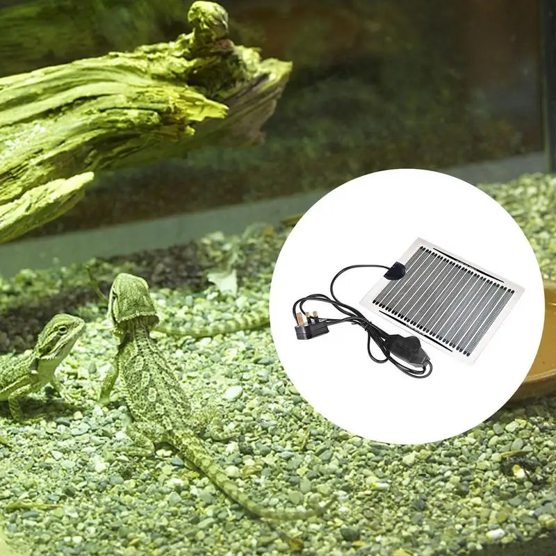 Reptile Heat Pad 5W/15W/25W Thermostat Adjustable Under Tank Heater Terrarium Warmer Heating Mat for Turtle Snake Lizard Frog