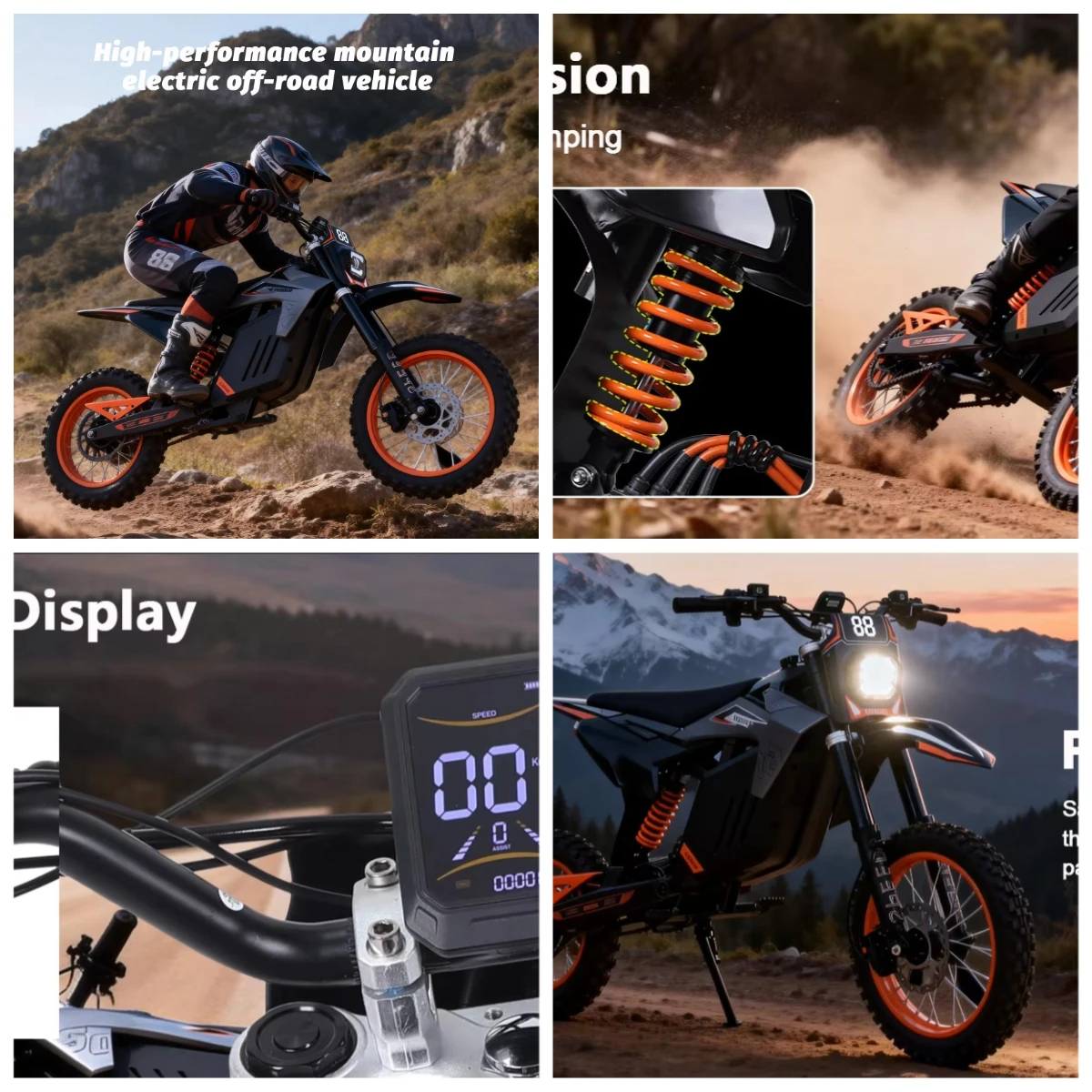 

US Warehouse 3000W Heavy Duty Iron Electric Bike 48V 30Ah Battery Off-Road