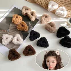 1pair Lovely Cat Ear Hair Clips Cute Cat Ear Hairpin Plush Pair Clips Three-dimensional Hairclaw Hair Claw Pin Clip Accessories