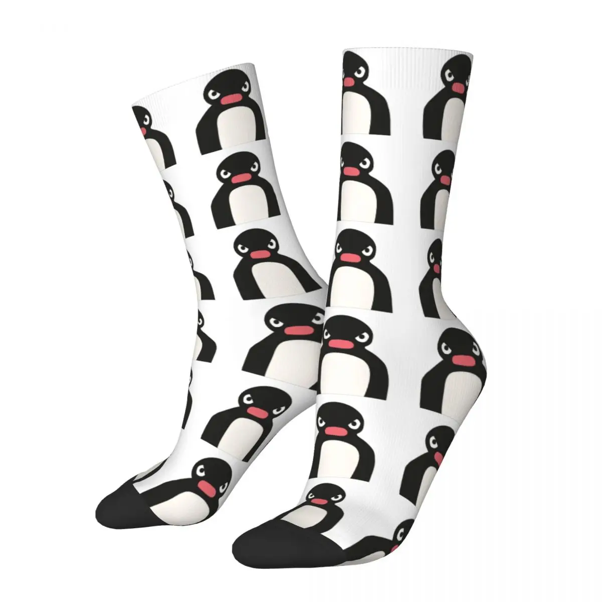 

Autumn Winter Casual Unisex Angery Pingu Active Socks Non-slip Middle Tube Socks