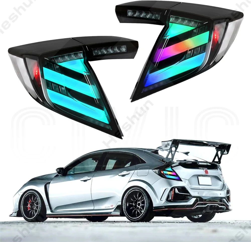 

Taillights For Honda Civic Hatchback/Type R 2016-2022 FK7 FK8 10th Gen Tail Lamp Rear Fog Light LED Sequential Signal Assembly