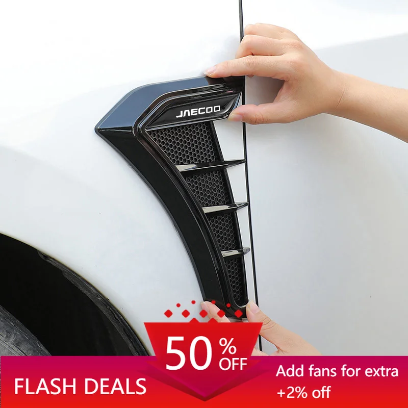 

2pcs Carbon Black Car Side Wing Fender Sticker Decals Body For Chery Jaecoo J6 J7 J8 Phev 2023 2024 2025 Decoration Accessories