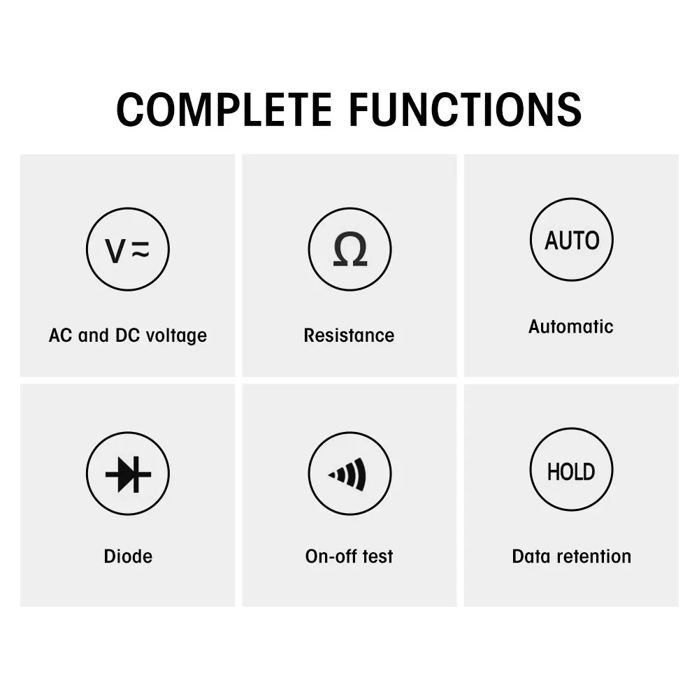 Digital Multimeter Auto Range AC/DC Pocket Ammeter Voltmeter Tester Tool Meter Multimetro