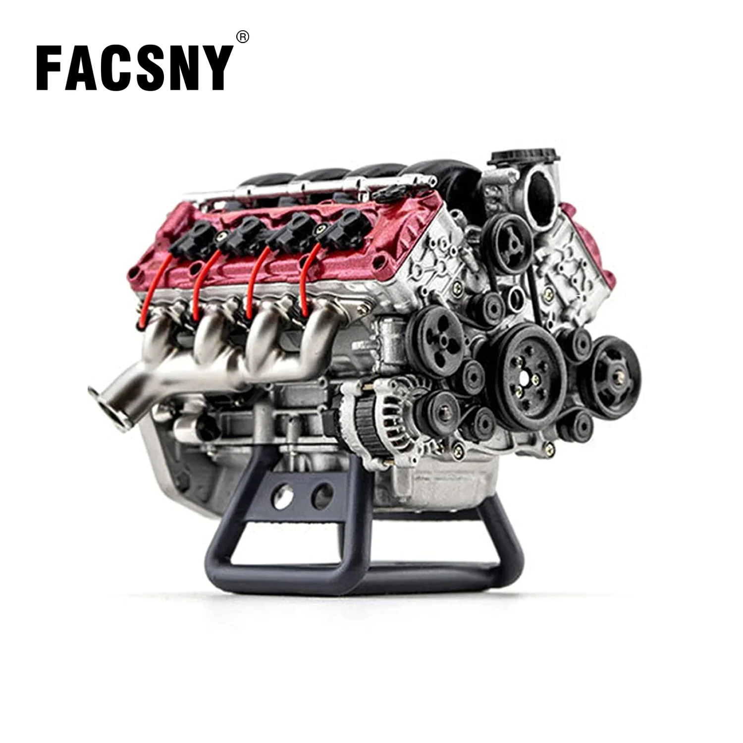 RC Simulation Supercharging MAD V8 Engine Internal Combustion Model Assembly Kit For RC Car SCX10 II Capra VS4-10 Pro Ultra Part