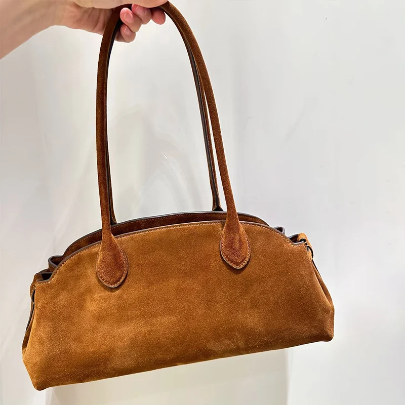

Fashionable Brand Shoulder Bags European American Vintage Handbags New Frosted Suede Commuter Bags Casual Versatile Women's Bags