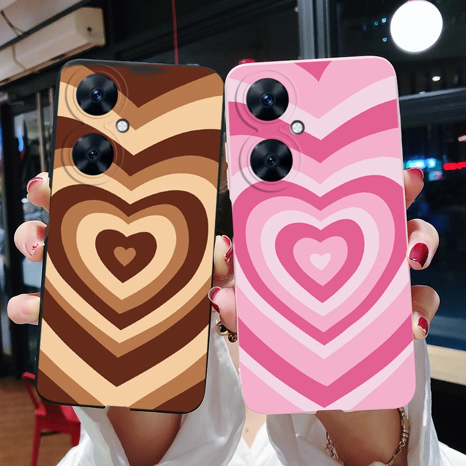 For Huawei Nova 11i Case 11 i Luxury Love Heart Silicone Back Case Cover for Huawei Nova 11i MAO-LX9 Phone Cases Nova11i Bumper