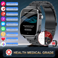 2025 New Uric Acid Blood Fat Smartwatch ECG Blood Glucose Heart Rate Blood Pressure Health Monitoring Smart Watch For HUAWEI IOS