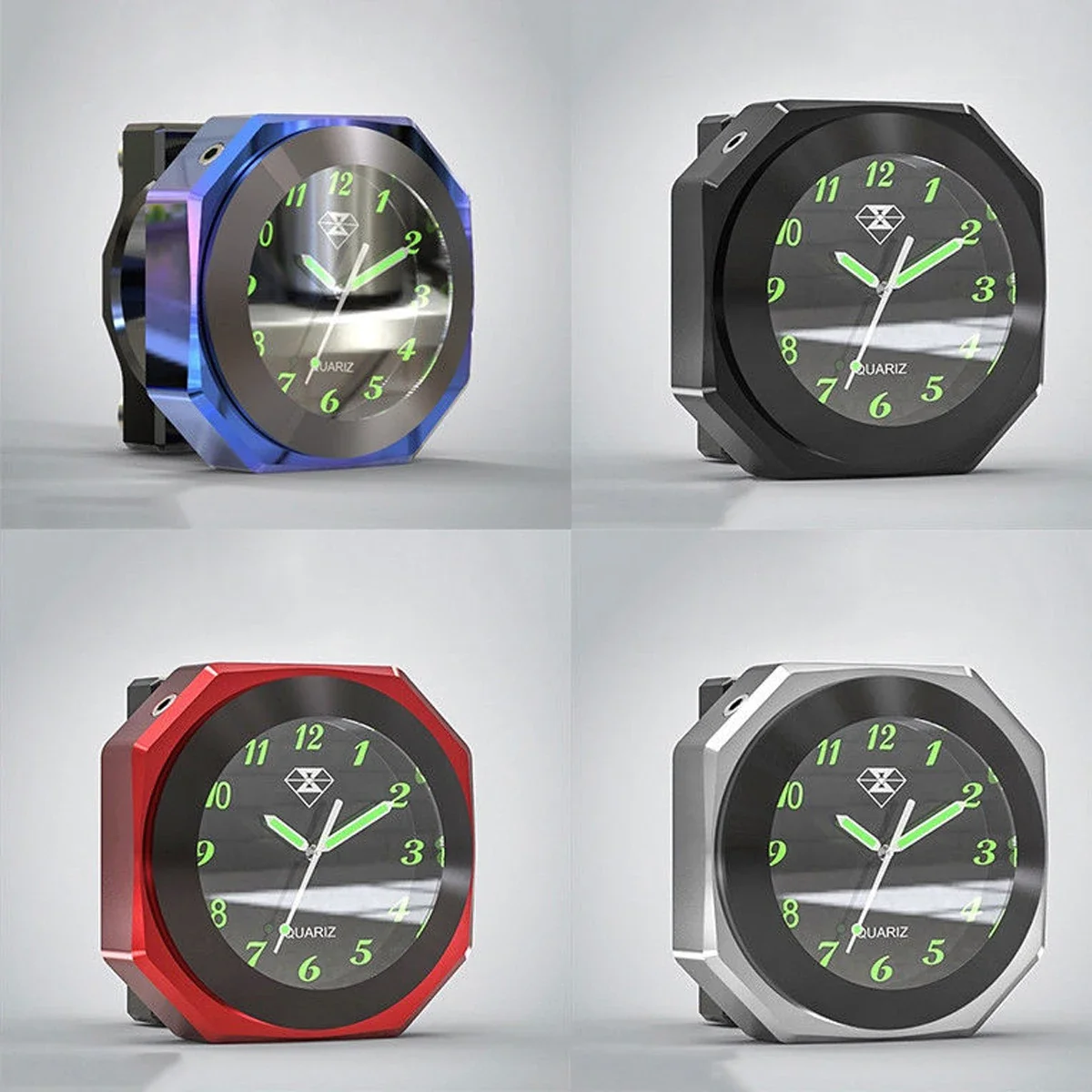 

Universal Aluminum Alloy 3Color 7/8inch 1inch Motorcycle Luminous Handlebar Mount Clock Watch CNC Chrome Motorcycle Accessory