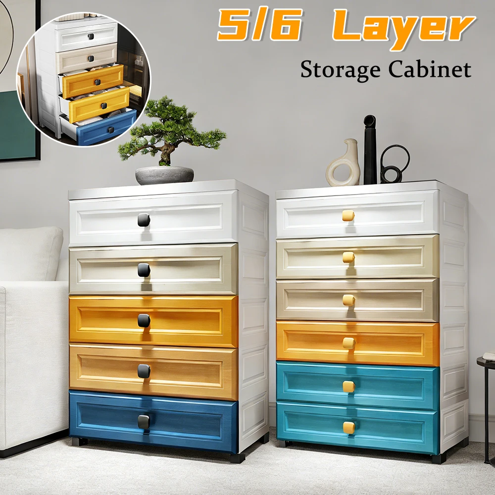 

Portable Drawers Chests with Wheels Lightweight PP Plastic Storage Cabinet End Table Side Table Dressers Organizer for Bedroom