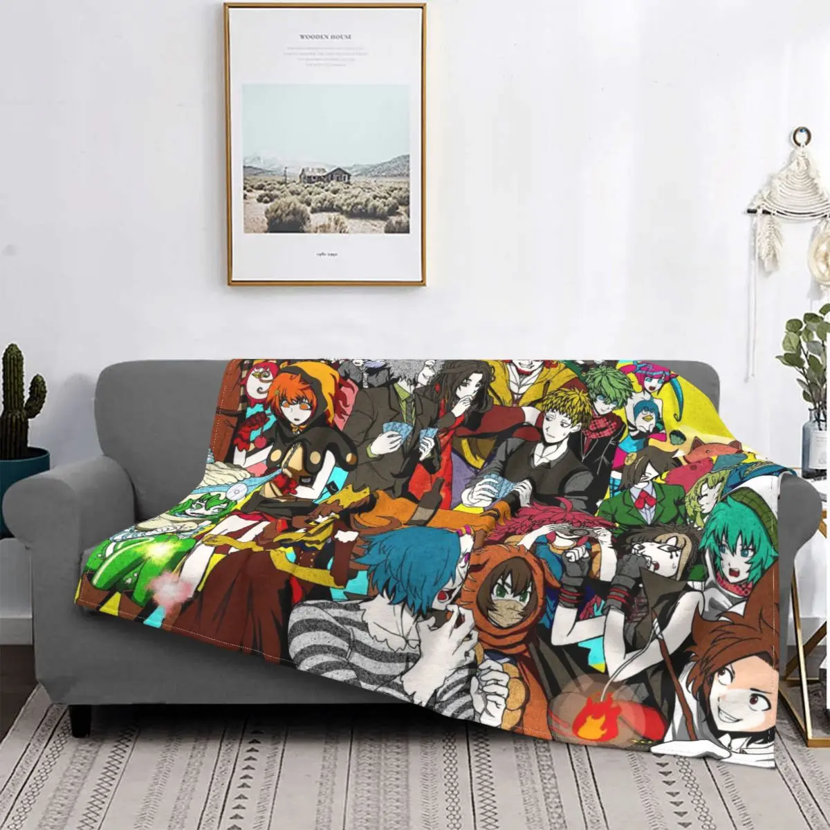 Your Turn To Die Flannel Blankets anime japanese otaku cartoon Awesome Throw Blanket for Home 150*125cm Rug Piece