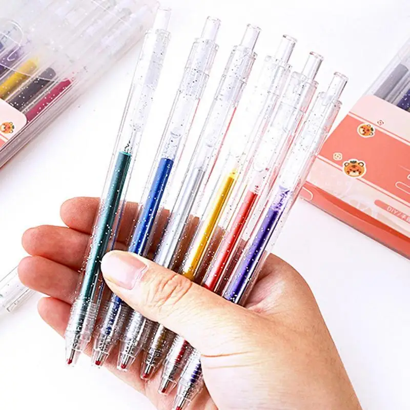 Sparkle Art Gel Pen Sparkle Färbung neutrale Stifte 36 Farben Push Action Glitter Stifte zum Kritzeln Zeichnen Schreiben Handwerk