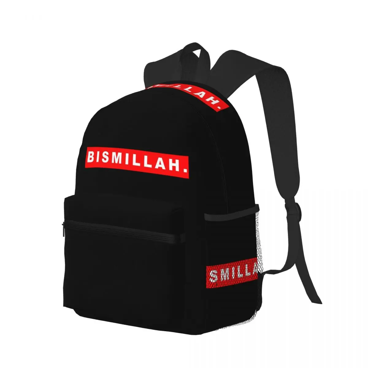 

Bismillah Eid Mubarak Happy Ramadan Student Backpack School Bag Hiking Travel Daypack for Boys Girls Bookbag Shoulder Bags