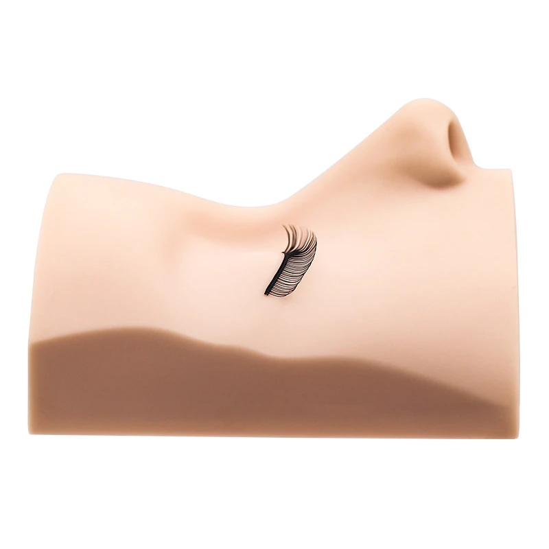 [L&P] قالب رأس للتدريب على الرموش المطعمة عارضة أزياء متعددة الوظائف ممارسة سيليكون الجلد أدوات مكياج جفون الوجه المزيفة