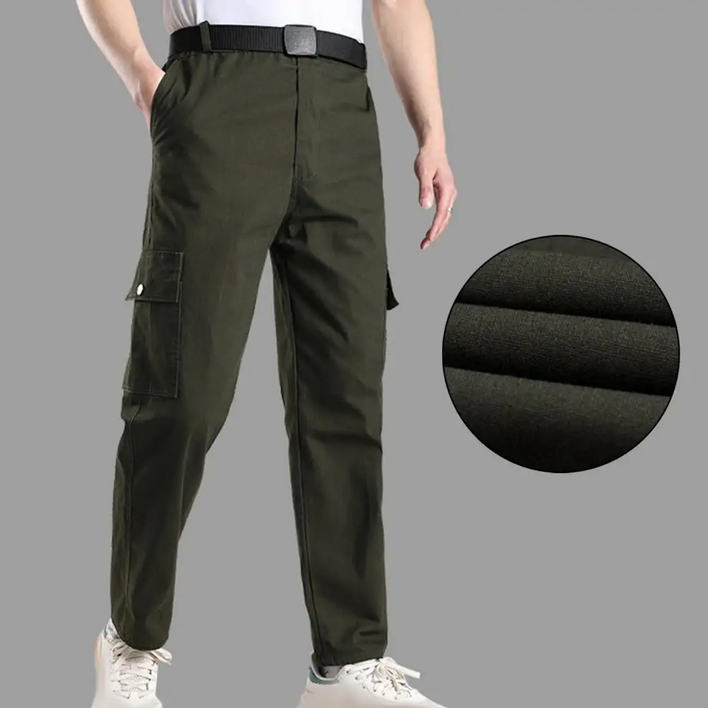 

Soft Pants Comfortable Stylish Men's Straight Pants with Multiple Pockets Breathable Soft Durable Trousers for Casual Wear Men