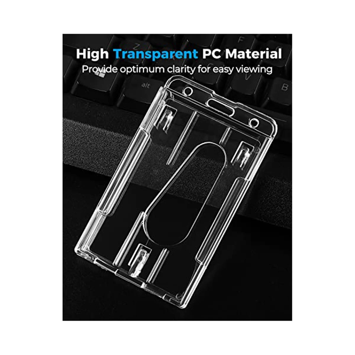 2 шт., вертикальный жесткий пластиковый держатель для значков с отделением для большого пальца