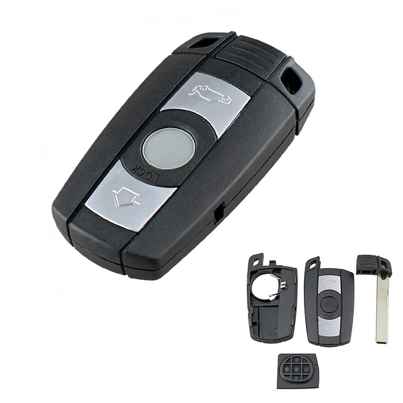 1Pcs 3 Button Car Remote Key Fob Case Fit For BMW 1/3/5/6 Series X1 X5 X6 Z4 E90 E91 E92 E81 E82 E84 E87 E70 E71 E72 66129268488