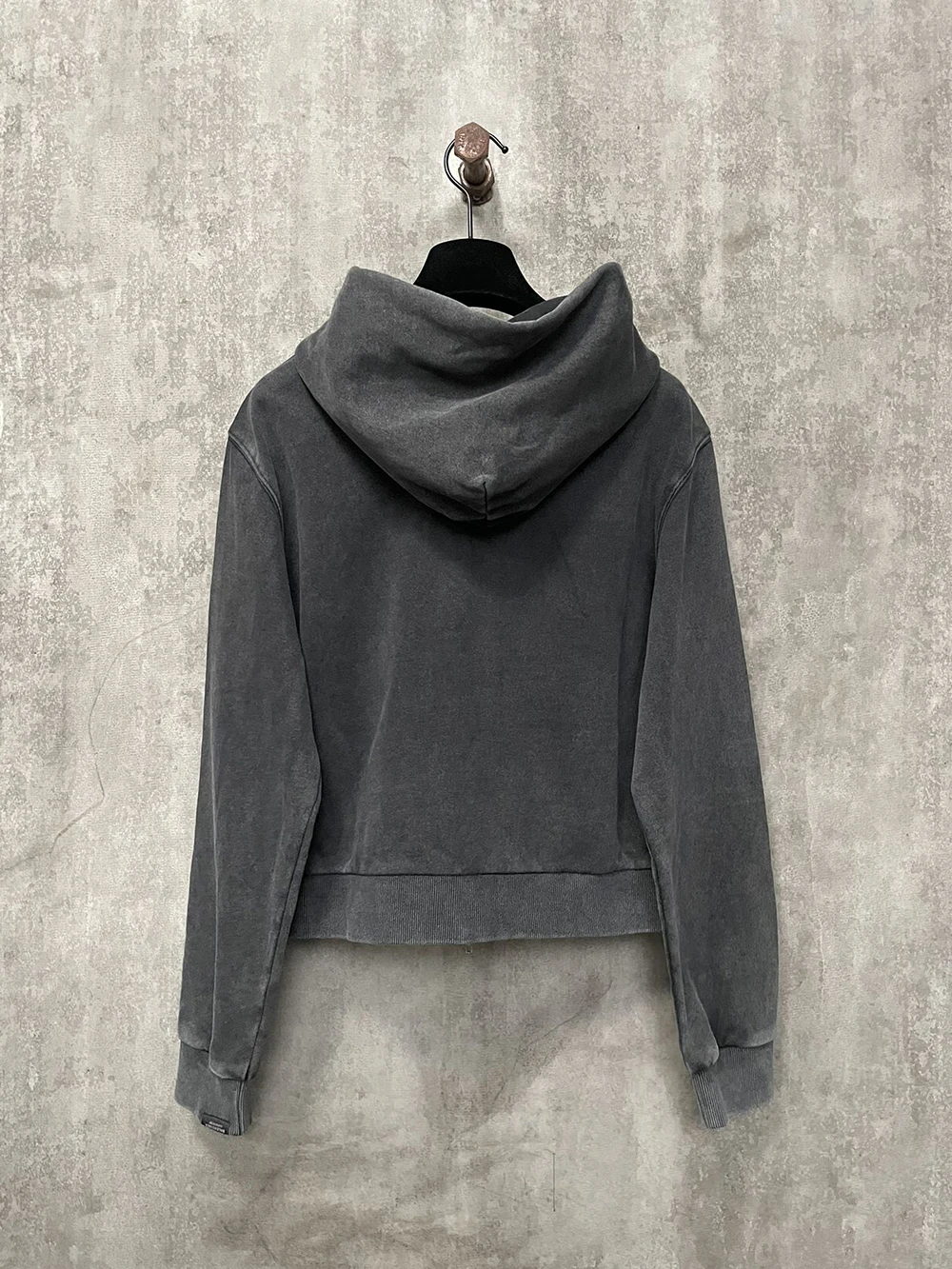 2024fw Luxury Minimalist Solid Color Hoodie Women Washed Oversized Zip-Up Hooded Sweatshirts Pullovers Women