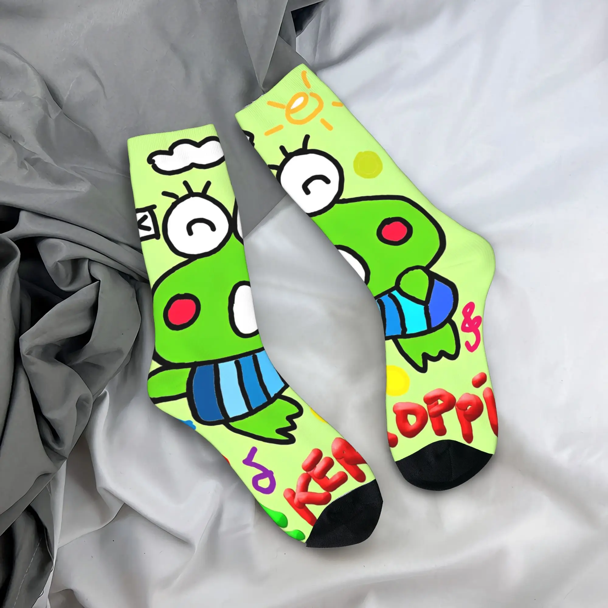 

Keroppi Cartoon Socks Non Skid Stockings Women Men Quality Climbing Socks Winter Novelty Custom Socks