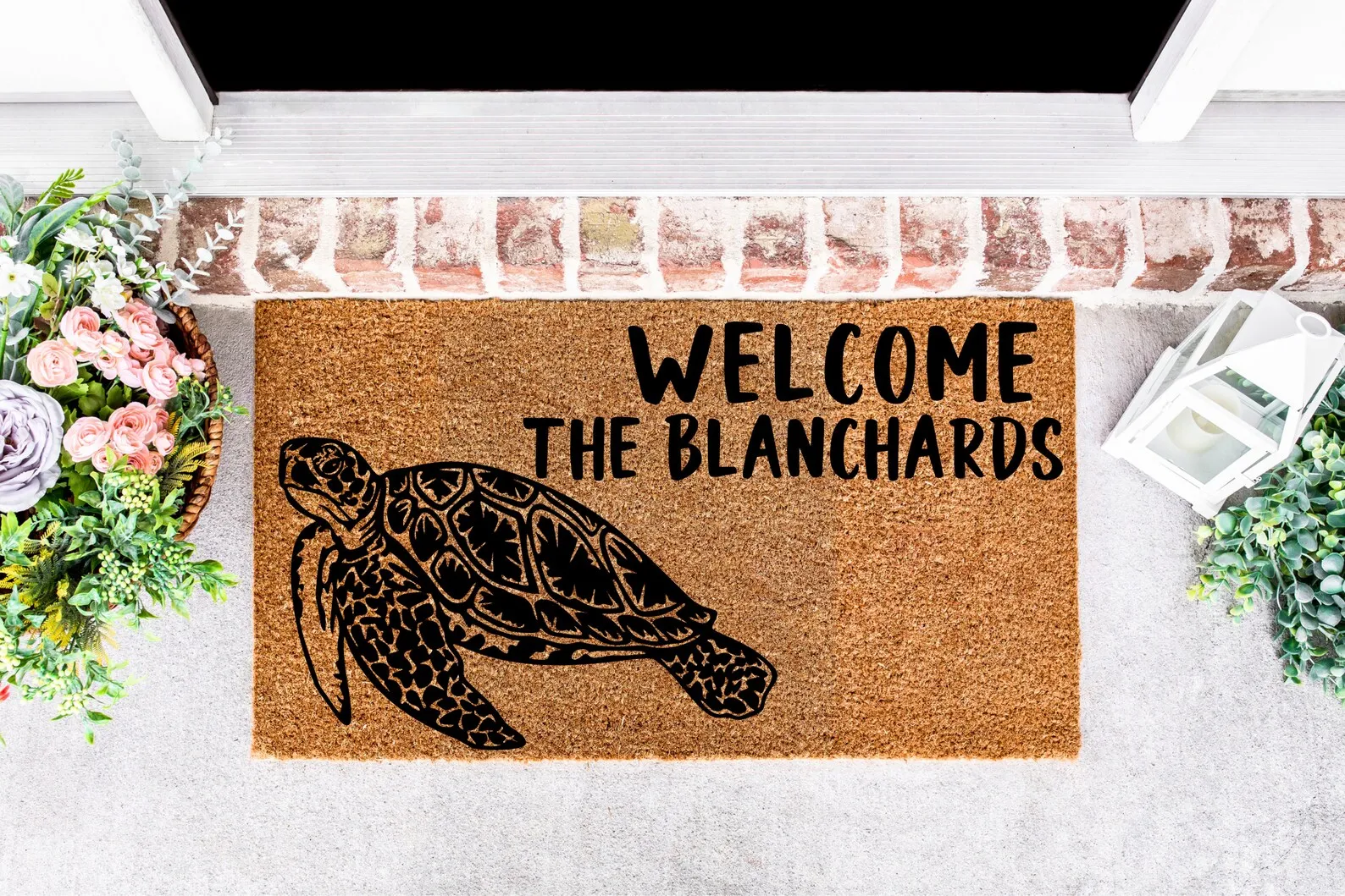 Sea Turtle Doormat Design Your Name With Turtle Decor Doormat Coir Trendy Beach House Welcome Rugs Doormat Housewarming Gifts