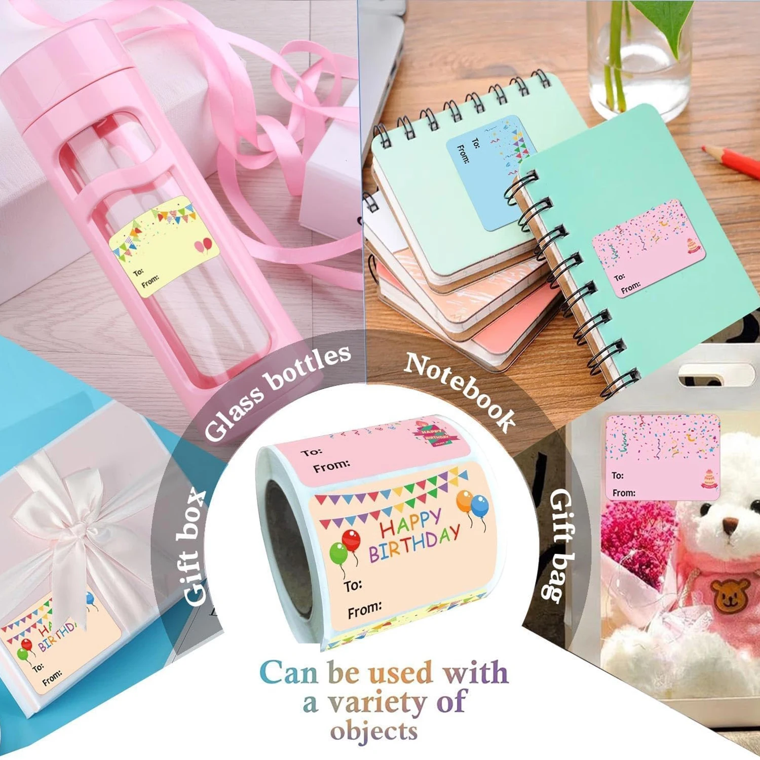 50-200 قطعة هدية عيد ميلاد سعيد العلامات ملصق اسم العلامات ملصق حفلة عيد ميلاد تفضل المغلف التعبئة الأختام ملصق