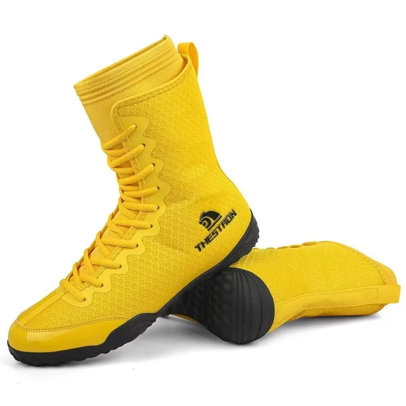 Professional Wrestling Shoes Mesh Breathable Boxing Shoes Comfortable Fighting Shoes Good Quality Gym Training Shoe For Men